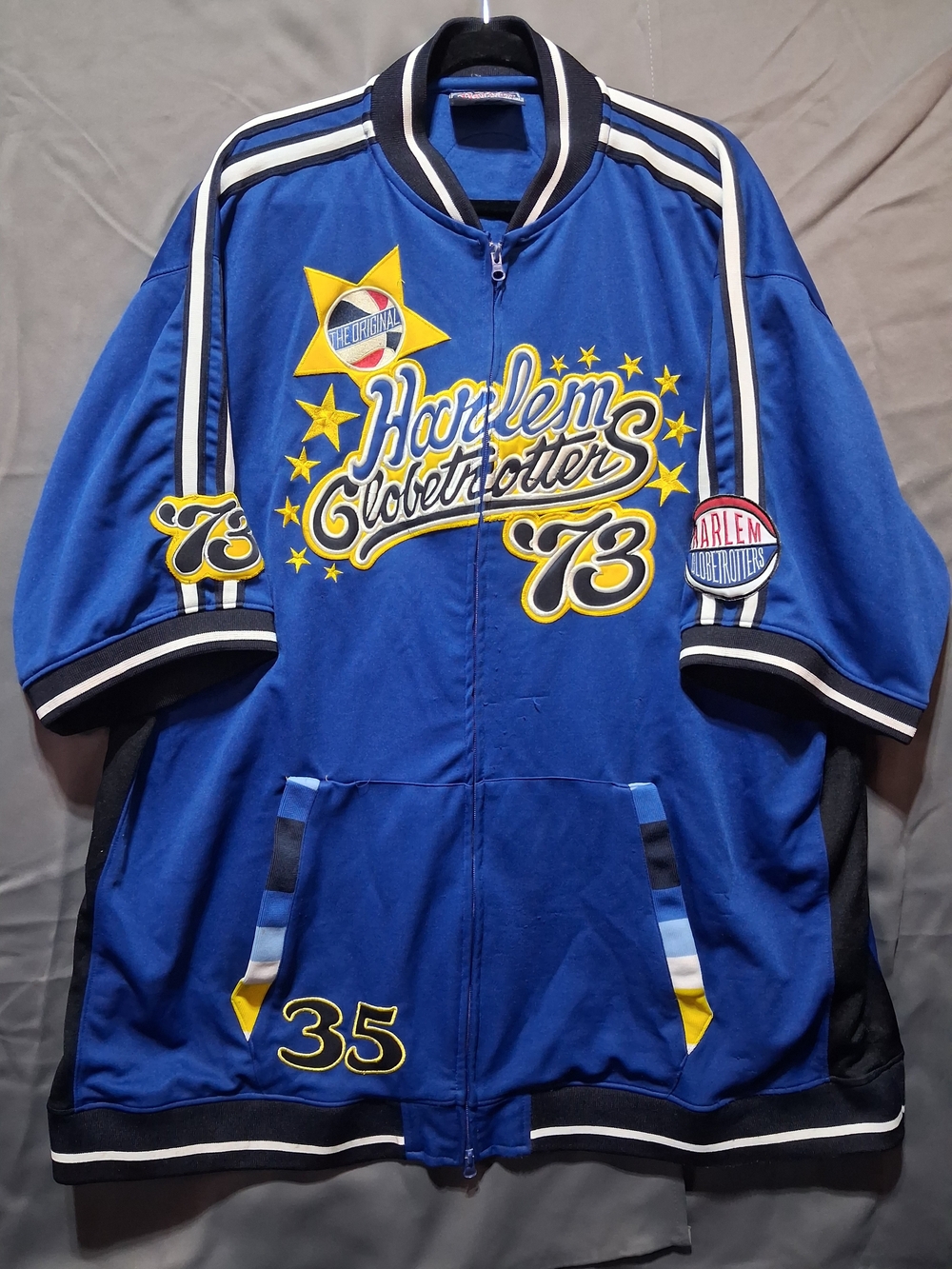 Harlem Globetrotters Men's Blue Athletic Jacket